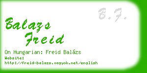 balazs freid business card